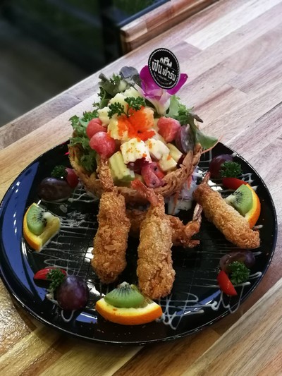 กุ้งทอดครีมสลัด