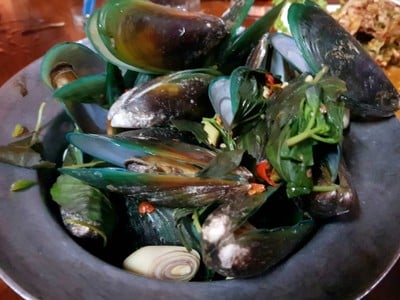 หอยแมงภู่อบ (120฿)