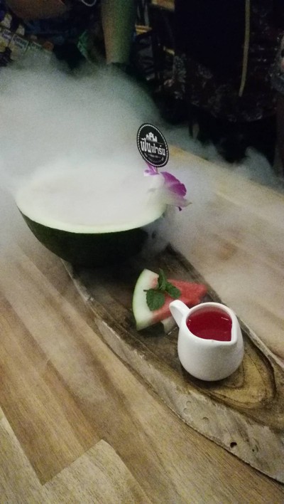 Water Melon liquid nitrogen ice cream