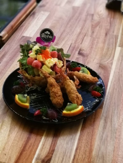 กุ้งทอดครีมสลัด