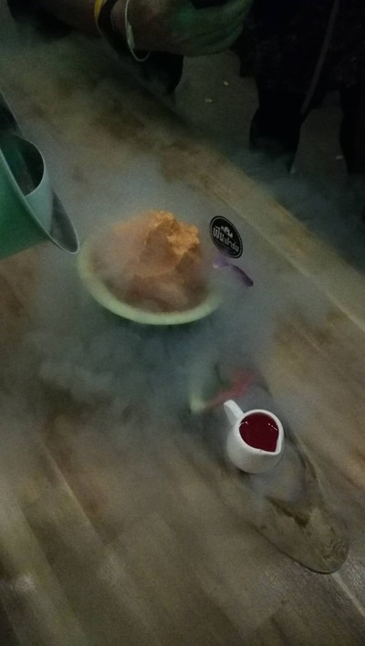 Water Melon liquid nitrogen ice cream