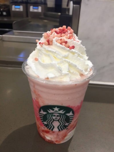 Strawberry Honey Blossom Cream Frappuccino