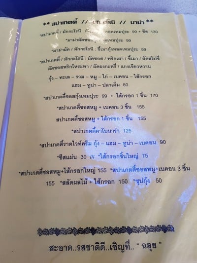 ป้ายราคาหรือสมุดเมนู