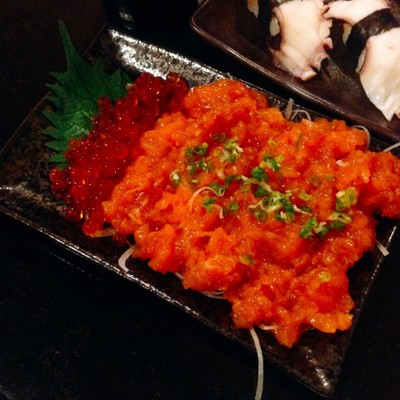 Salmon Tartare with Nori Tempura