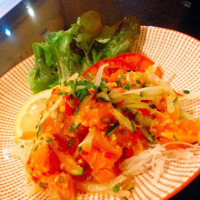 ยำปลาแซลม่อน