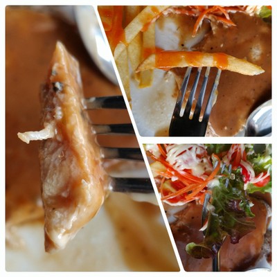 สเต๊กหมูพริกไทดำ