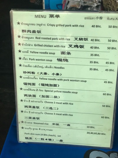 ป้ายราคาหรือสมุดเมนู