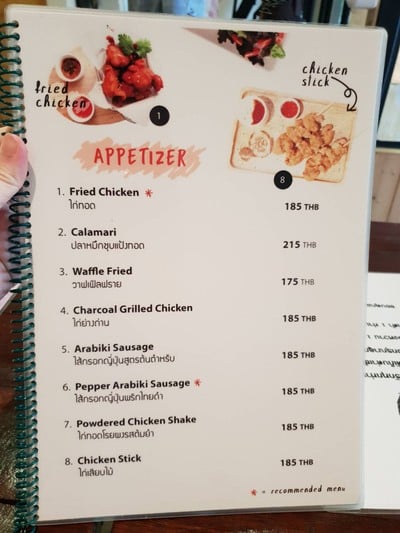 ป้ายราคาหรือสมุดเมนู