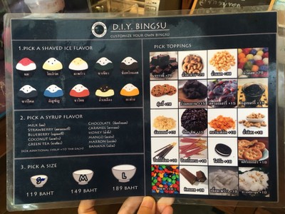 ป้ายราคาหรือสมุดเมนู