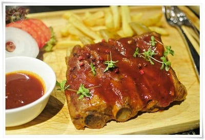 Barbecue pork spare ribs