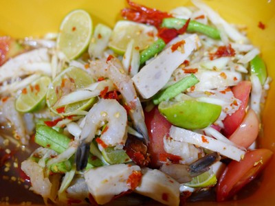 ตำกุ้งสด