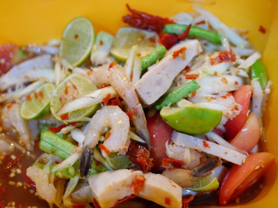 ตำกุ้งสด
