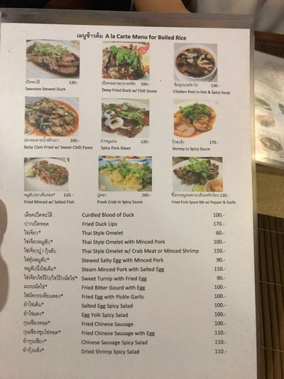 ป้ายราคาหรือสมุดเมนู