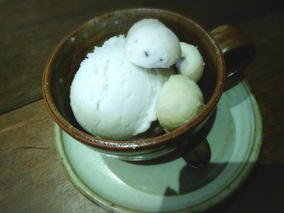 เจลาโต้+ขนมกลีบลำดวน