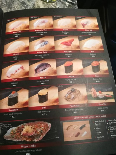 ป้ายราคาหรือสมุดเมนู