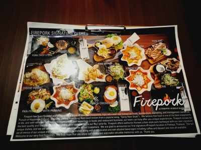 ป้ายราคาหรือสมุดเมนู