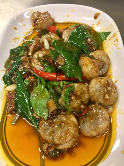 เอ็นหอยผัดน้ำพริกเผา