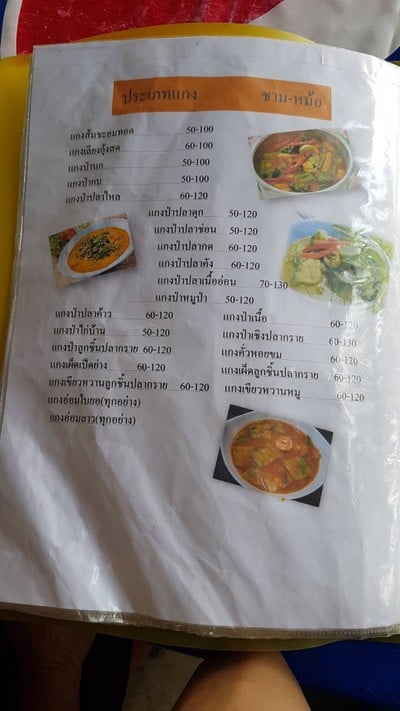 ป้ายราคาหรือสมุดเมนู