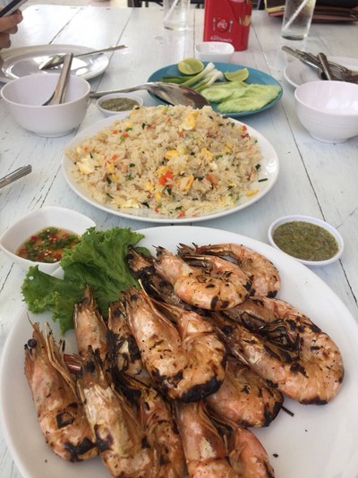 กุ้งแชบ๊วยเผา