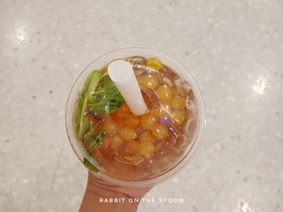 Ice Tea With Bubble Pop - Mango