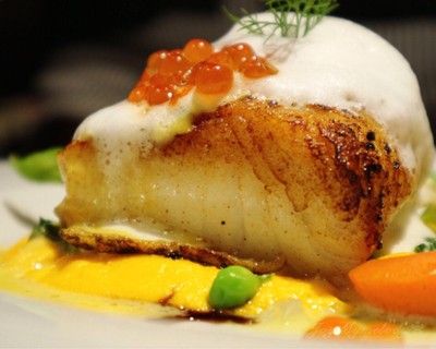 Grilled Snow Fish With Lemon Cream Sauce