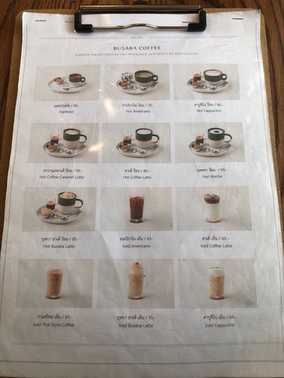 ป้ายราคาหรือสมุดเมนู