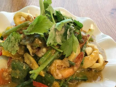 Stir Fried Seafood With Powder