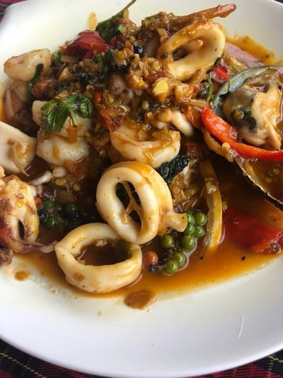 เมนูของร้าน ปากน้ำซีฟู้ด ถลาง