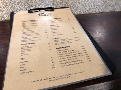 ป้ายราคาหรือสมุดเมนู