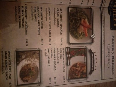 ป้ายราคาหรือสมุดเมนู