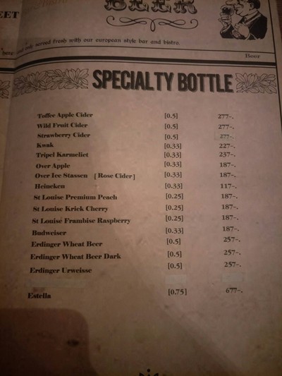 ป้ายราคาหรือสมุดเมนู