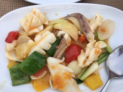 หมึกผัดไข่เค็ม