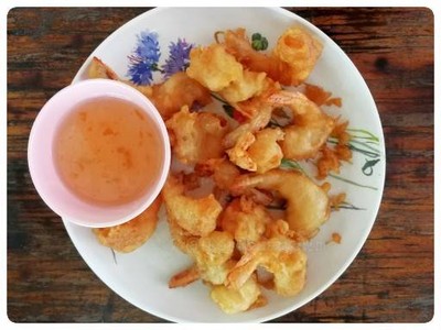 กุ้งชุบแป้งทอด