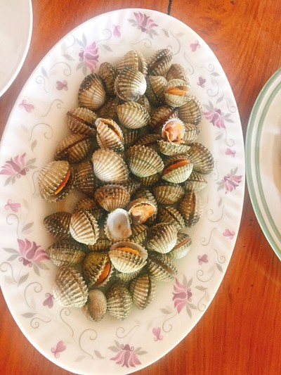 หอยแครงลวก