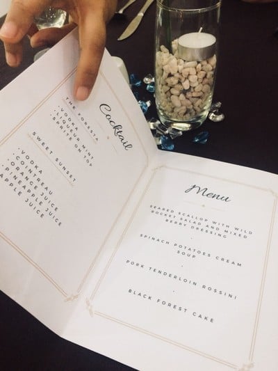 ป้ายราคาหรือสมุดเมนู