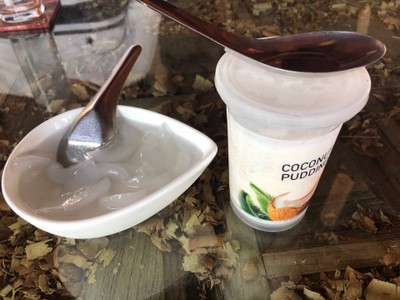 พุดดิ้งมะพร้าวอ่อน ลูกตาลลอยแก้ว