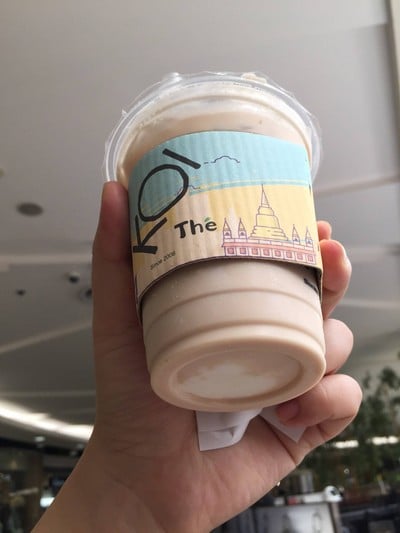 Coconut ice cream milk tea