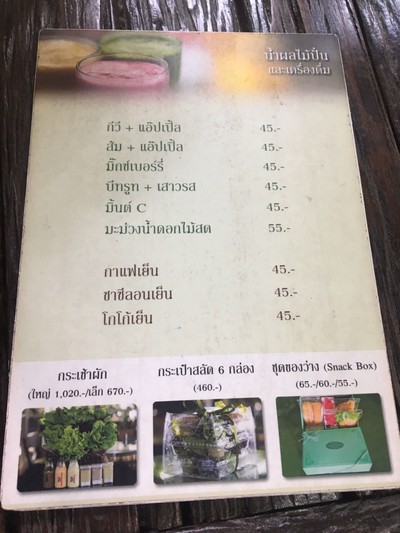 ป้ายราคาหรือสมุดเมนู