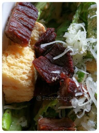 caesar salad เนื้อแดดเดียว