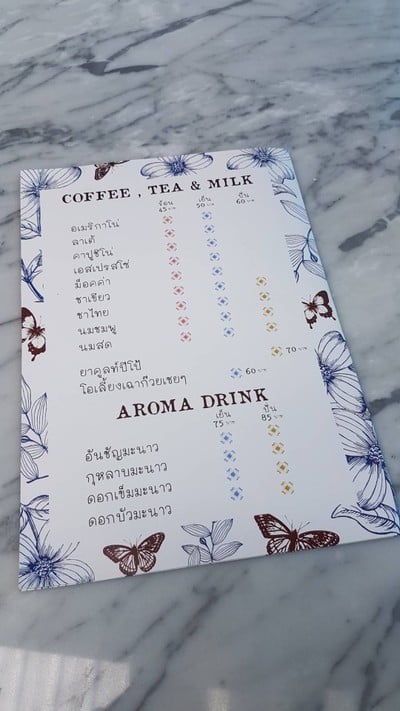 ป้ายราคาหรือสมุดเมนู