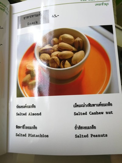 ป้ายราคาหรือสมุดเมนู