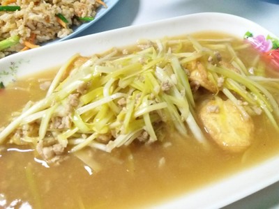 กุ้ยช่ายขาวเต้าหู้หมูสับ