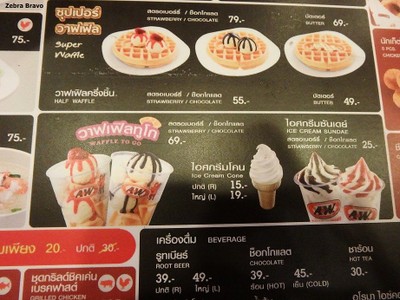 ป้ายราคาหรือสมุดเมนู