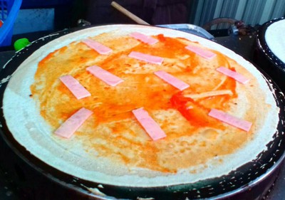 เครปแฮม+ซอสพิซซ่า