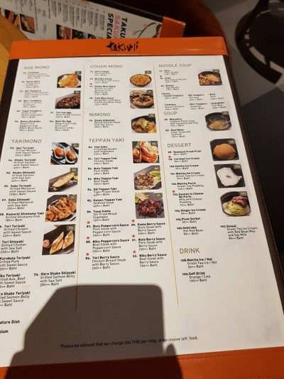 ป้ายราคาหรือสมุดเมนู