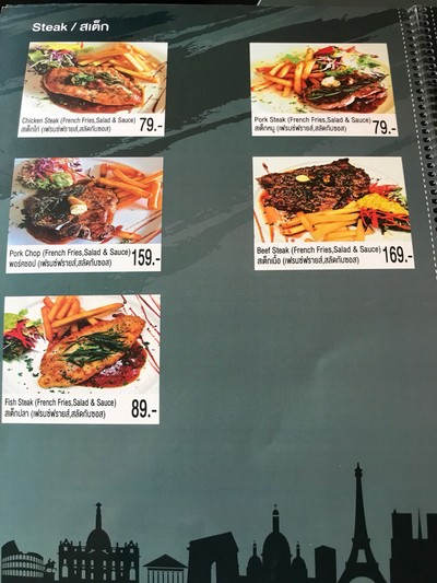 ป้ายราคาหรือสมุดเมนู