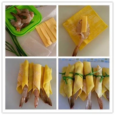 วิธีทำ เกี๊ยวกุ้งห่อชีส