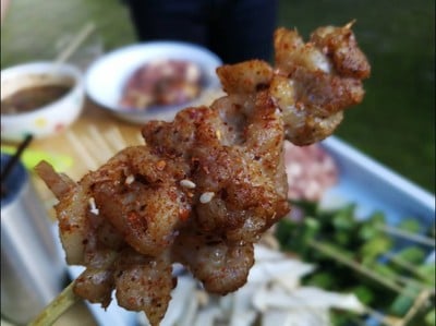 หมูปิ้งคลุกหม่าล่า