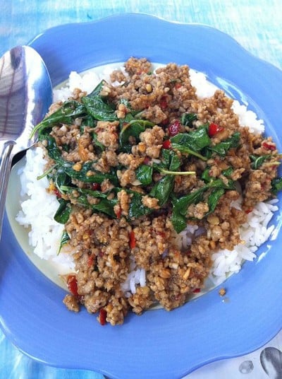 ผัดกะเพราหมูสับ