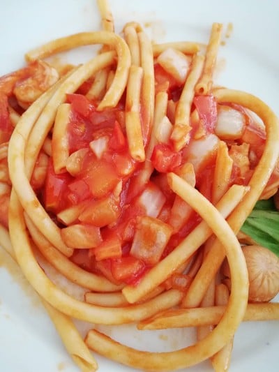 มักกะโรนีกุ้ง ราคา 60 บาท